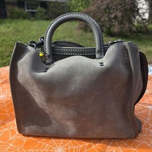 Coach 1941 Rogue Gray Brushed Suede Purse